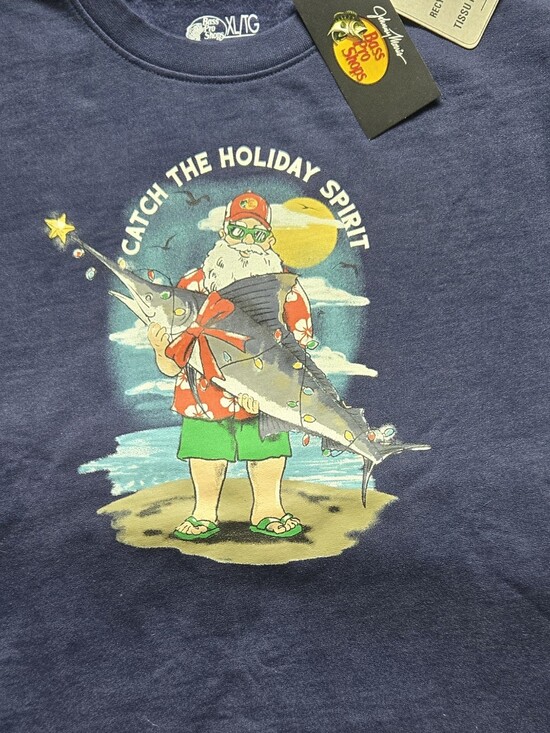 Bass Pro Shops Other - Kids Navy Holiday Graphic Crewneck Sweater